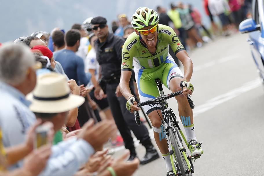 Alessandro De Marchi, protagonista della fuga di giornata, viene ripreso ma non molla. Chiuder terzo dietro a Contador e Froome. Bettini 
